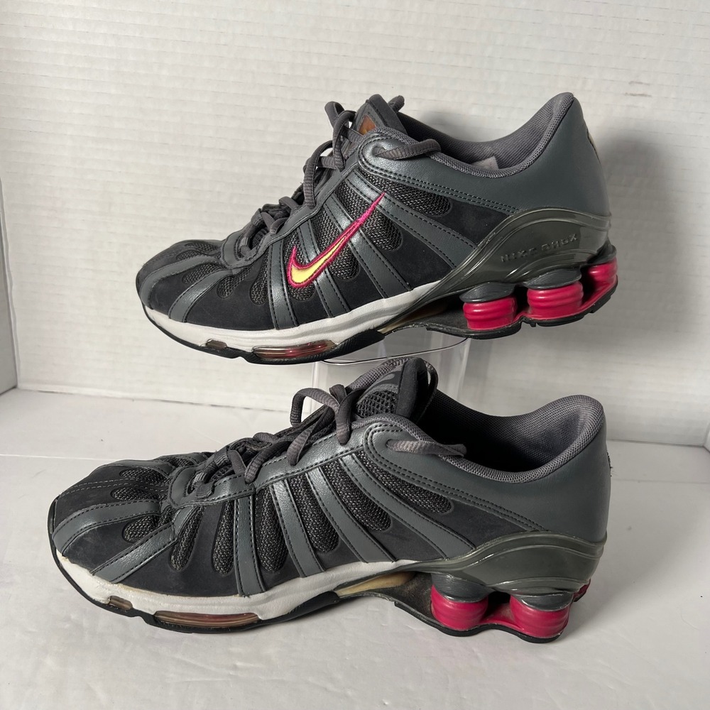 Nike Shox Womens Training Shoes Dark Grey Pink 311163-072 Size 7.5
